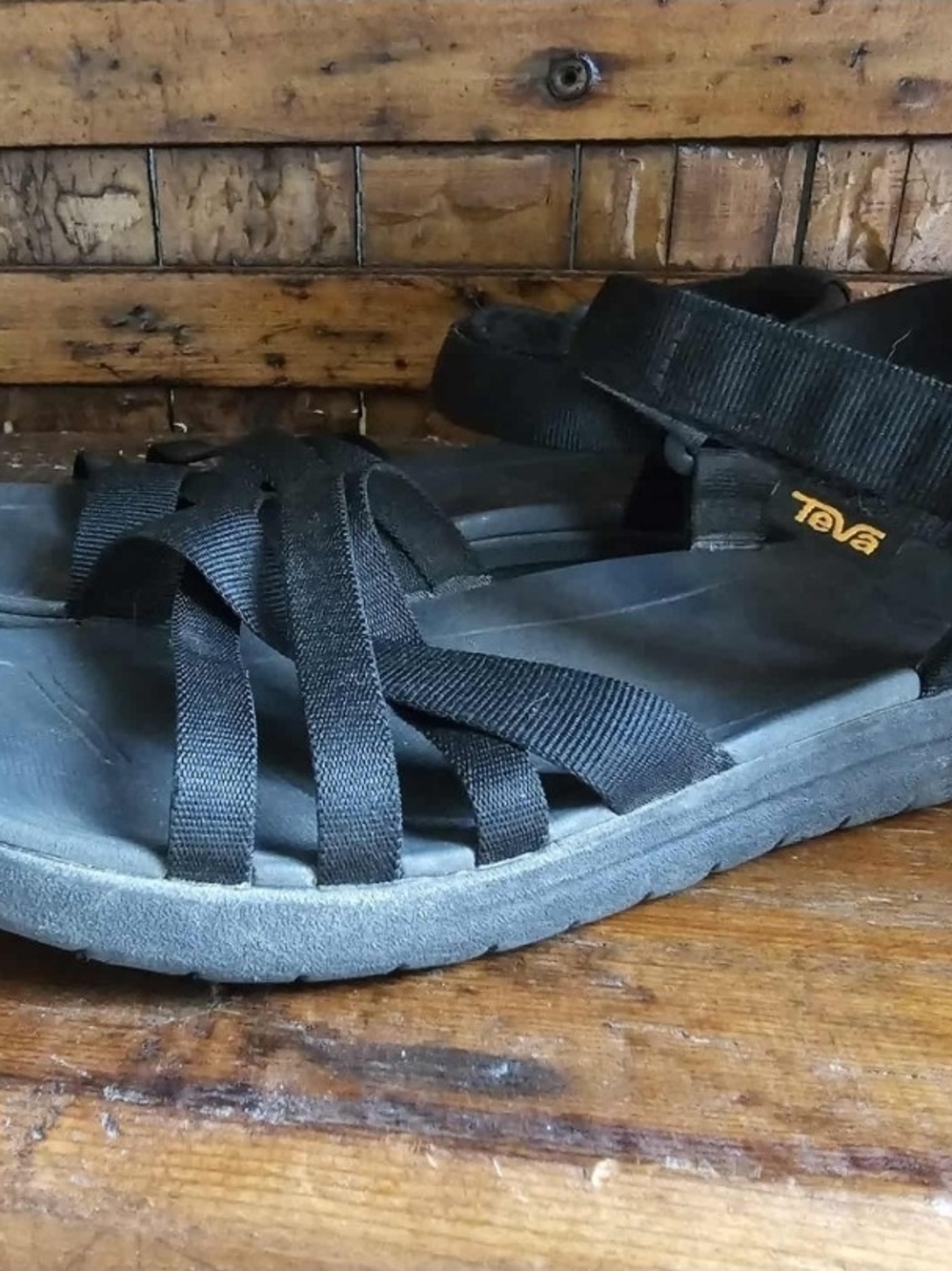 Teva Men’s Black Strappy Sport Sandals